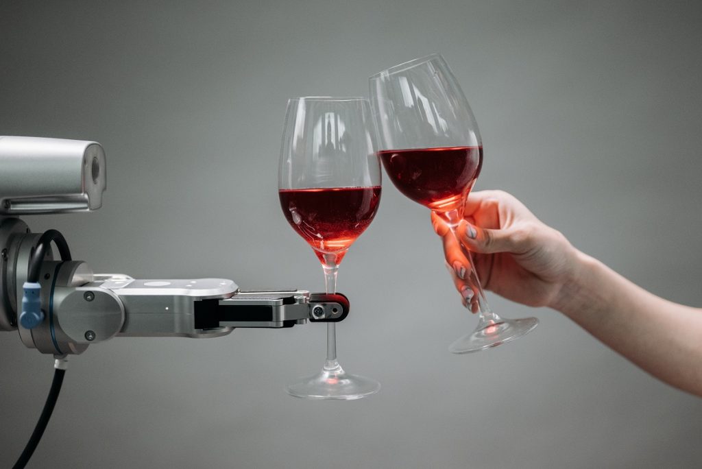 AI with wineglass